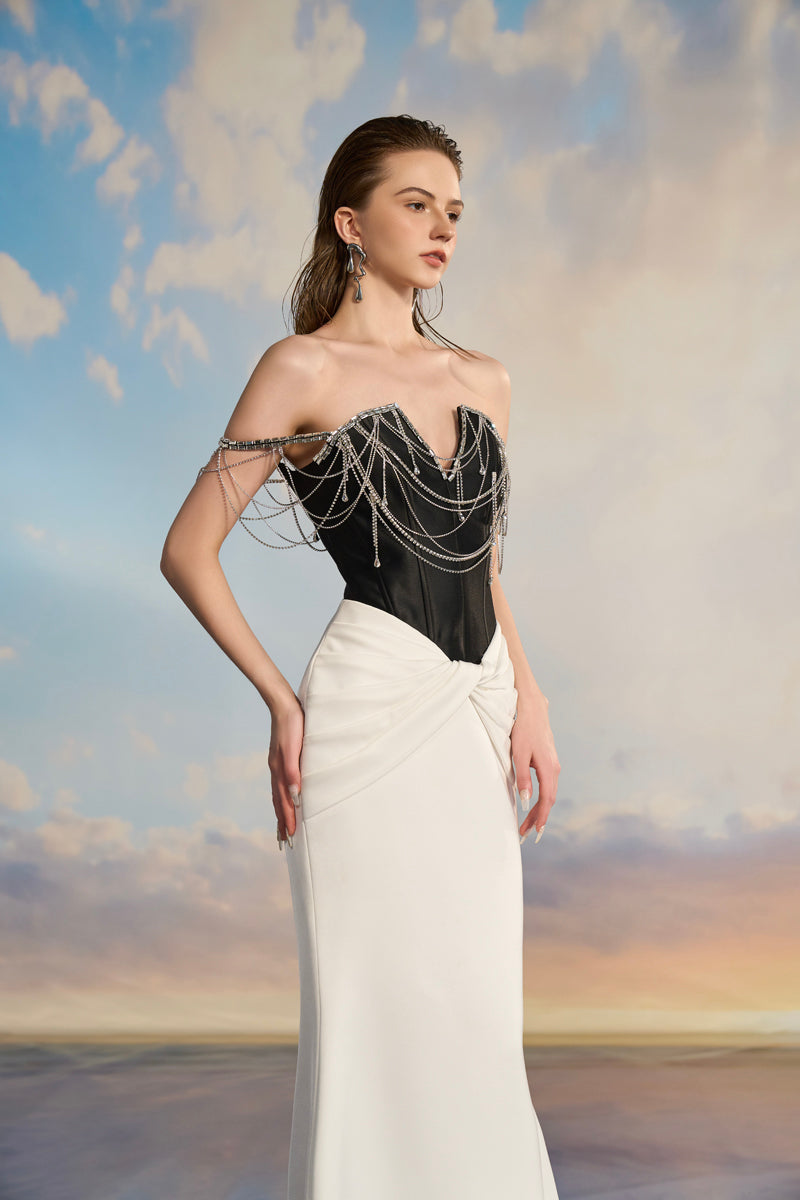 ORIANA ROYAL TAFFETA FISHTAIL GOWN - CULT MIA