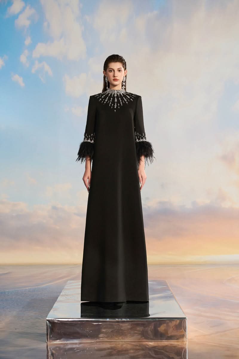 ORABELLE CREPE TRAPEZE MAXI DRESS - CULT MIA