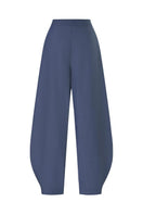 Black Levia curved pants with a tapered fit, featuring a comfortable waistband and stylish design, perfect for casual wear.