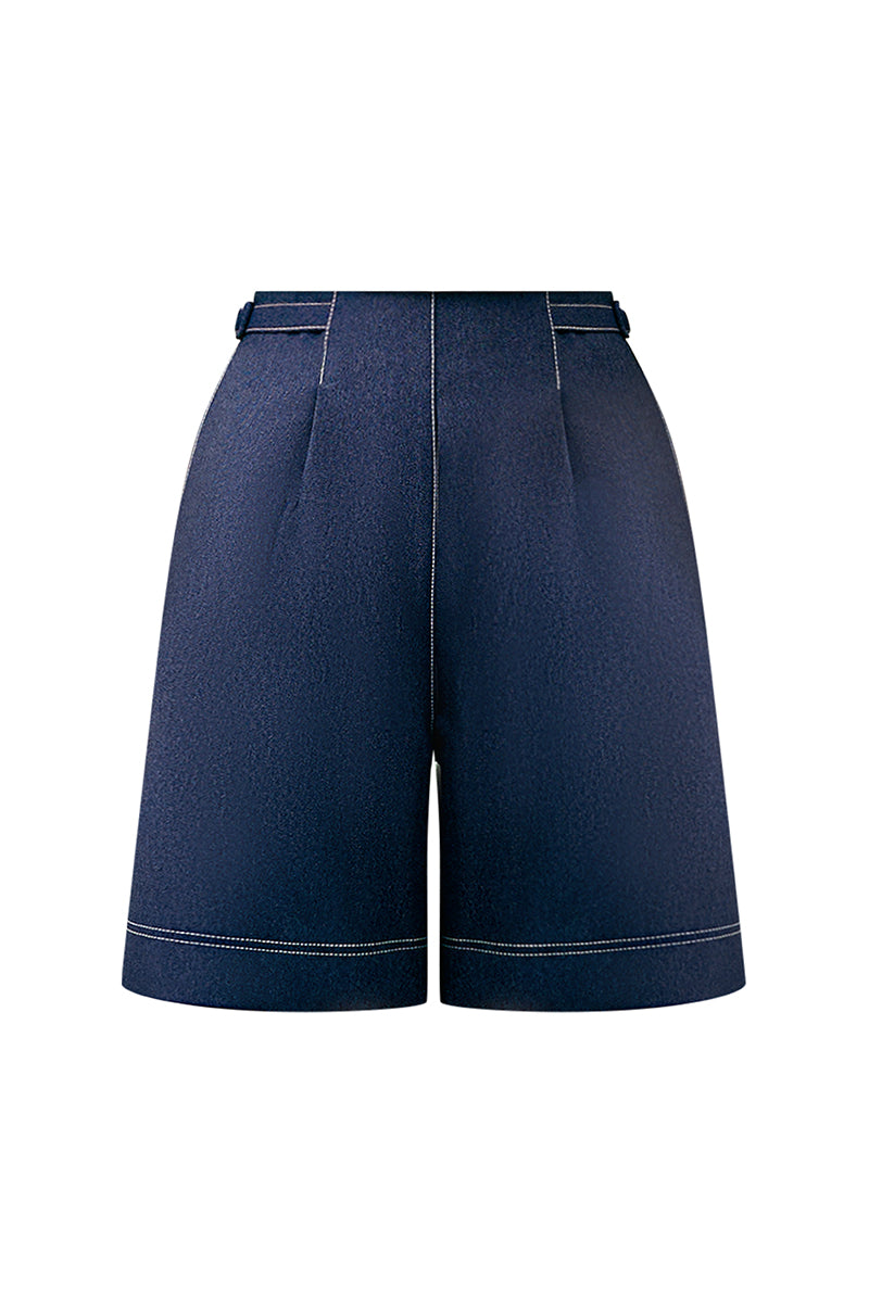 MAGNOLIA STRAIGHT SIDE POCKET DENIM ABOVE THE KNEE CULOTTES - CULT MIA