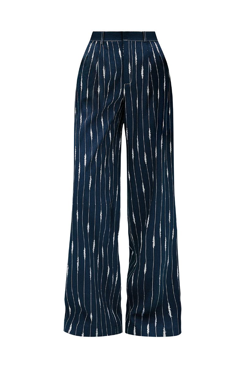 CHAMOMILE STRAIGHT HIGH WAIST DENIM FLOOR LENGTH PANTS - CULT MIA