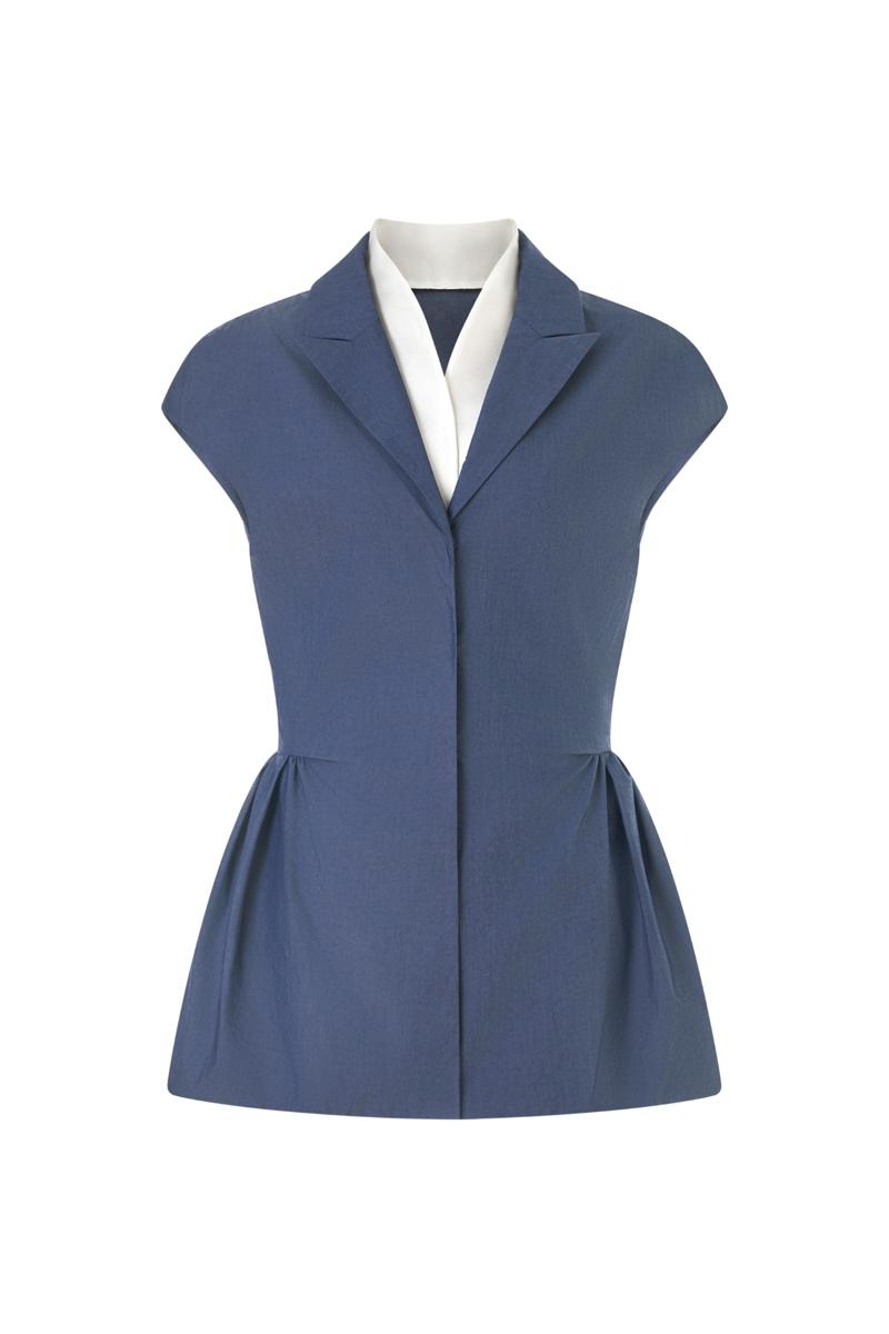 Lecia peplum top, stylish women's fashion top with fitted waist and flared hem, in a versatile and trendy design.