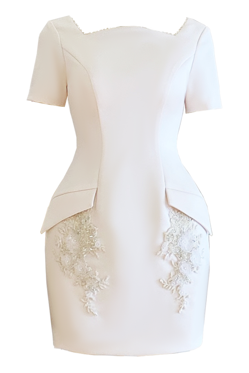 MUSHROOM SHORT DRESS WITH POCKET - CULT MIA