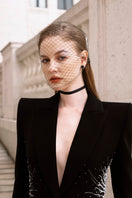 LEKIEU Cienne black blazer jacket with tailored fit, featuring classic lapel and sleek design, perfect for stylish formal wear.