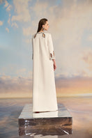 21Six Adela Crepe Cut Out Gown featuring a sleek silhouette and stylish cutouts, perfect for elegant evening wear.