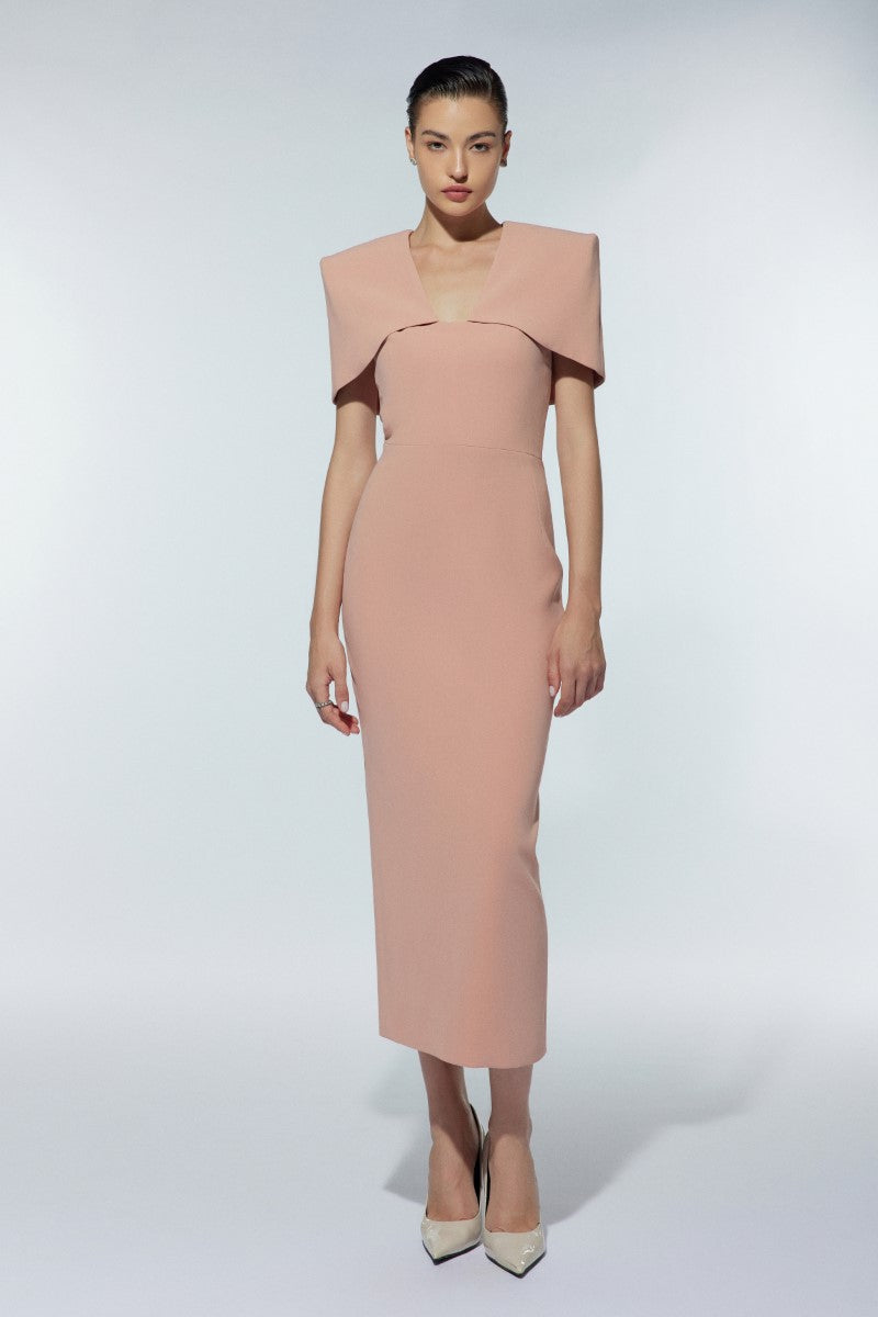 BURFORD CORAL MIDI DRESS - CULT MIA