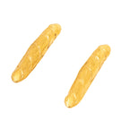 Gold Baguette Bold Earrings by Oz Objects featuring sleek baguette-shaped design and modern style.