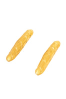 Gold Baguette Bold Earrings by Oz Objects featuring sleek baguette-shaped design and modern style.