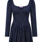 Navy ballerina dress for girls by Maccapani, featuring a cute, flowy mini dress with delicate details and soft fabric.