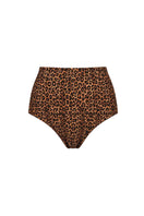 Verdelimon BANES bikini bottom in leopard print, featuring a stylish, fitted design and tropical animal pattern on a swimwear fabric.