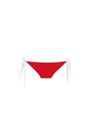 Verdelimon Bauta bikini bottom in cherry color, back view showing high-waisted design and seamless fit.