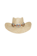 Modern Monarchie Bay hat in golden sand color, stylish wide-brim hat made from lightweight material, perfect for sun protection.