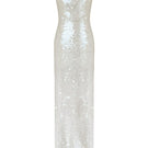 Gigii's Loren Glam Sequin Gown featuring a shimmering, floor-length design with intricate sequin detailing on a model.