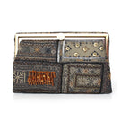 Sarah's Bag Bedouin Metallic Grace clutch with metallic finish, featuring elegant design and compact style for evening occasions.