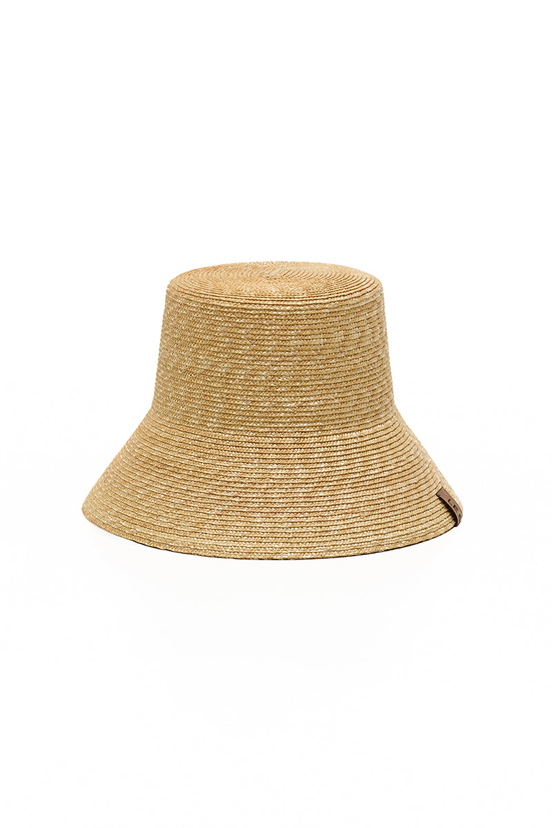 Beige bucket hat by LE SH KA featuring a casual, wide-brim design perfect for sun protection and stylish outdoor wear.