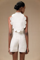 ANA + MARIA Bella Bib top in sandy color, featuring a stylish, casual design perfect for everyday wear.