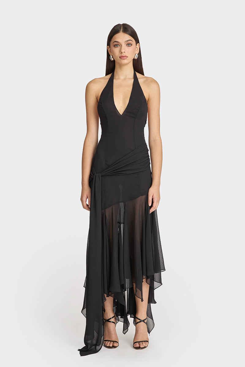 BETTA BLACK MAXI DRESS - CULT MIA