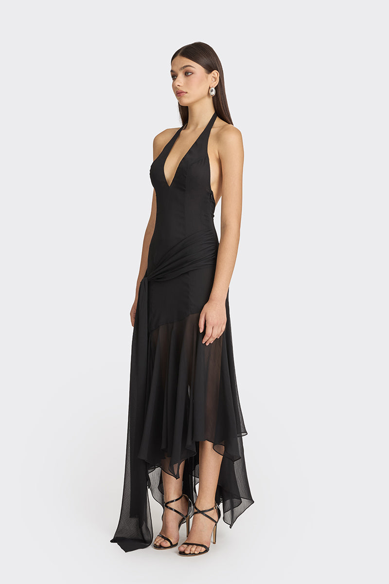 BETTA BLACK MAXI DRESS - CULT MIA