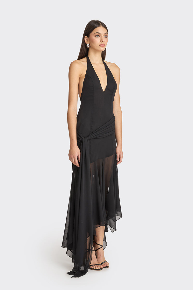 BETTA BLACK MAXI DRESS - CULT MIA