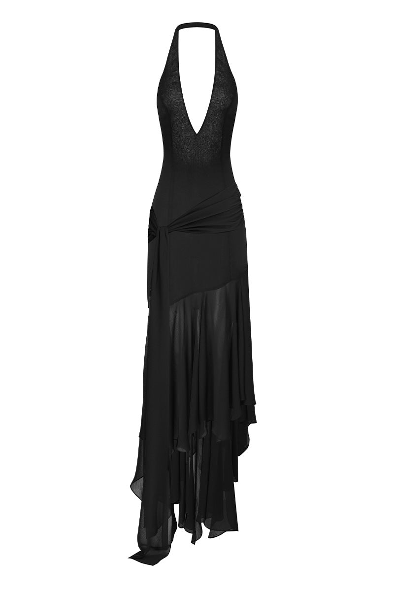 BETTA BLACK MAXI DRESS - CULT MIA