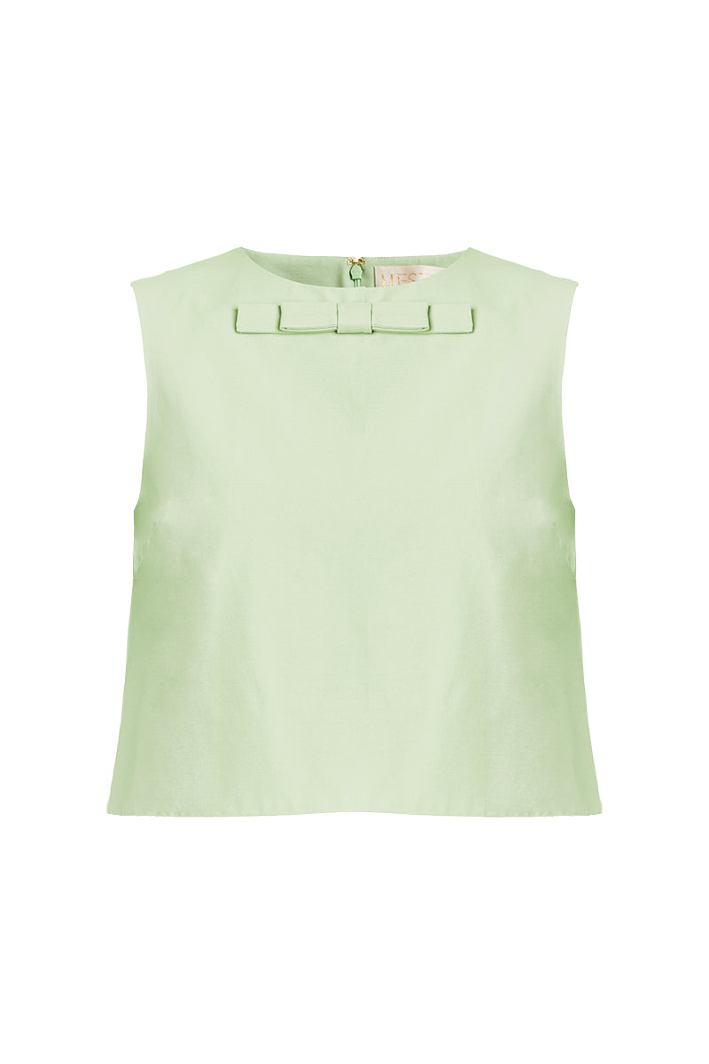 BIANCA BOW TOP IN MALACHITE GREEN - CULT MIA