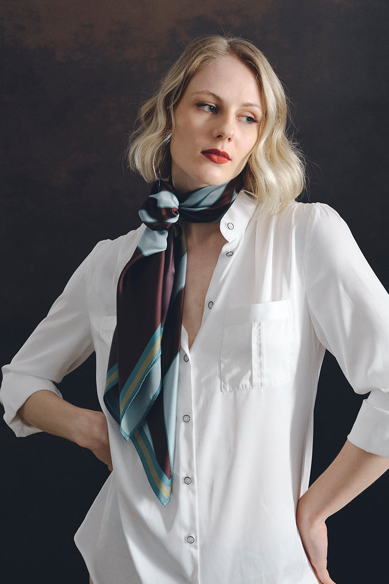 BIG RAY CENTER AQUA SCARF IN AQUA - CULT MIA