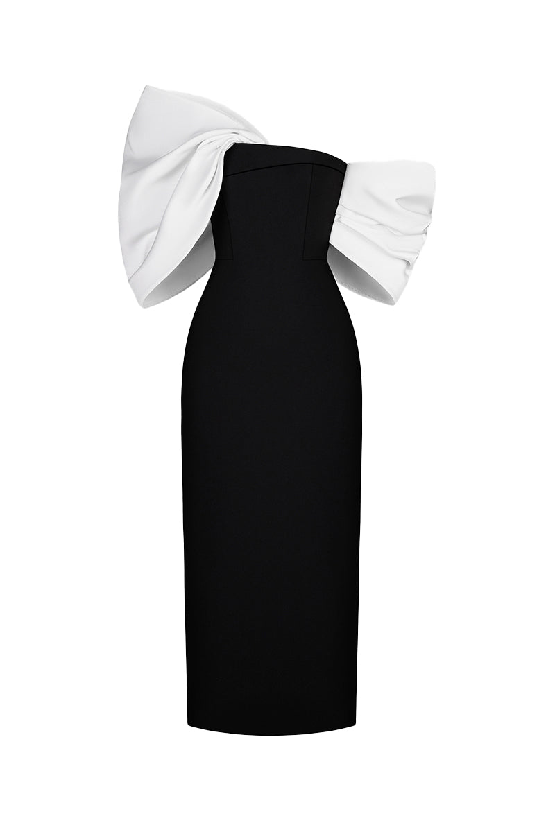 BLACK BIG BOW DRESS - CULT MIA