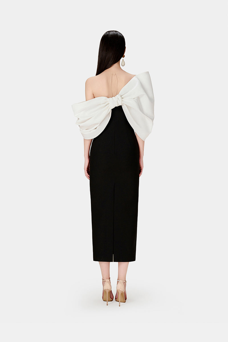 BLACK BIG BOW DRESS - CULT MIA
