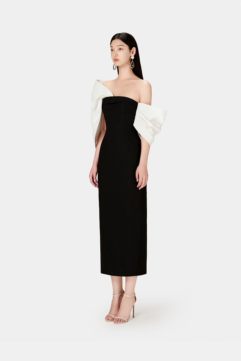 BLACK BIG BOW DRESS - CULT MIA