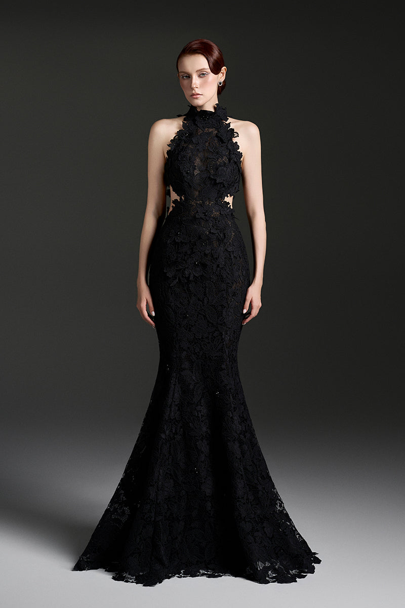 FLORAL GARDEN LACE MAXI DRESS - CULT MIA
