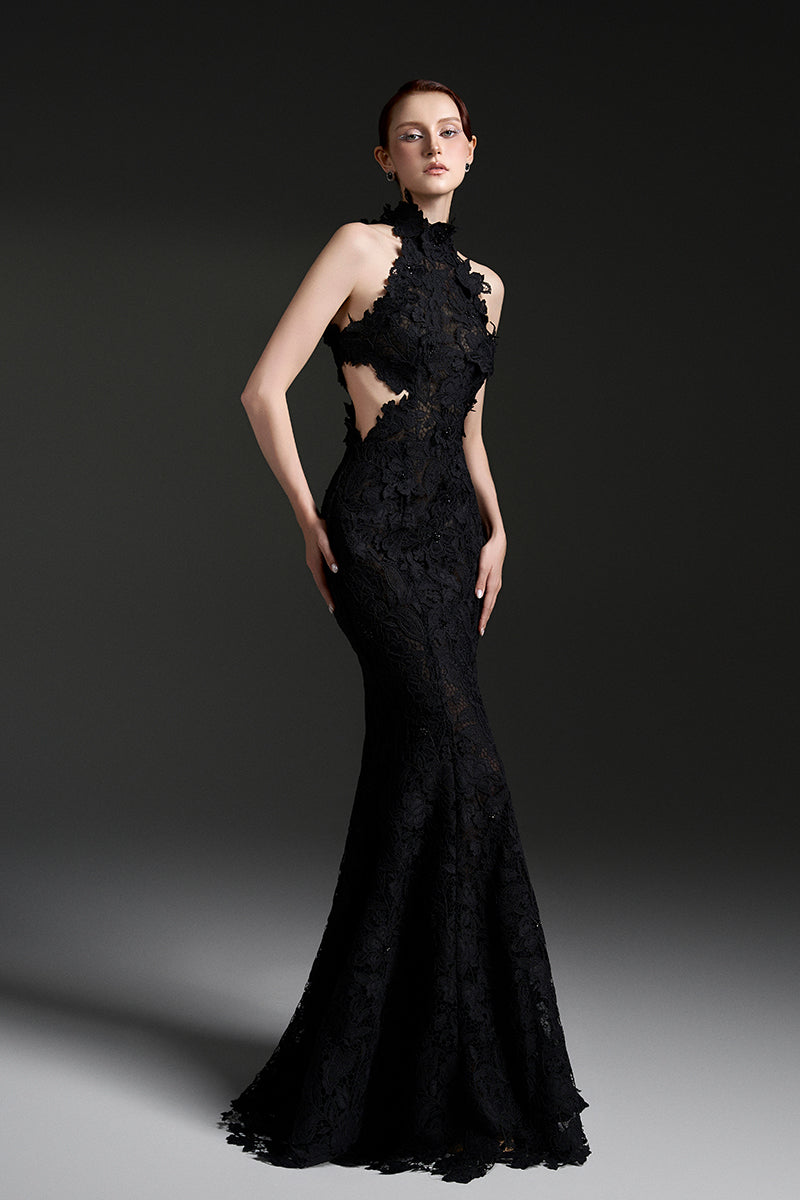 FLORAL GARDEN LACE MAXI DRESS - CULT MIA