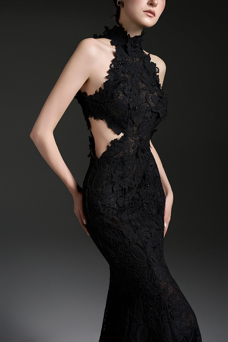 FLORAL GARDEN LACE MAXI DRESS - CULT MIA