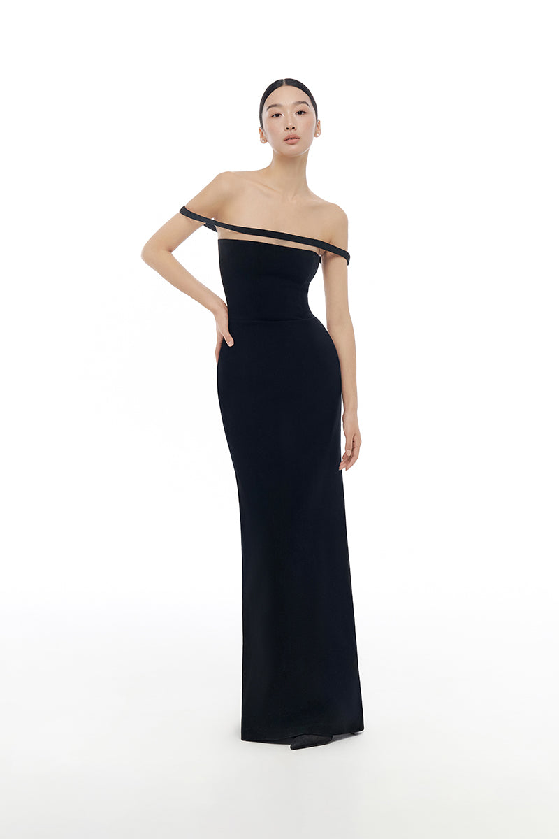 BLACK ORBIT MAXI DRESS - CULT MIA