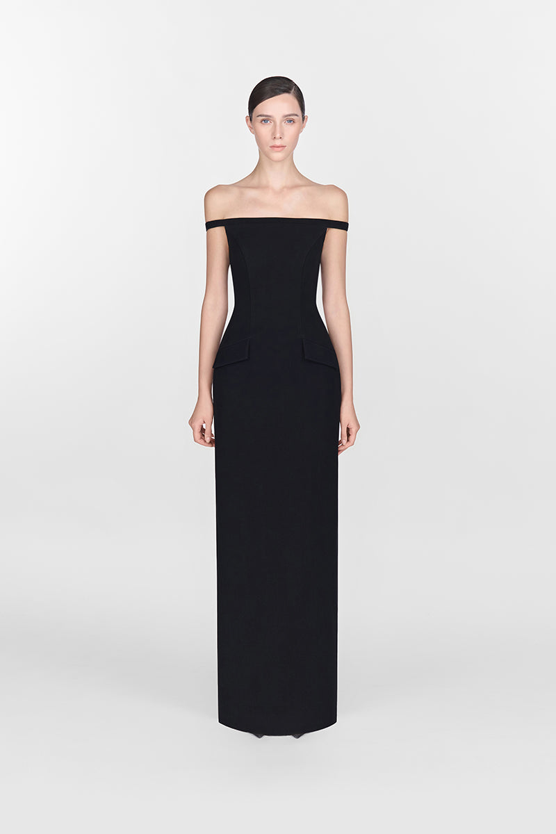 BLACK PEARL BEADED MAXI DRESS - CULT MIA