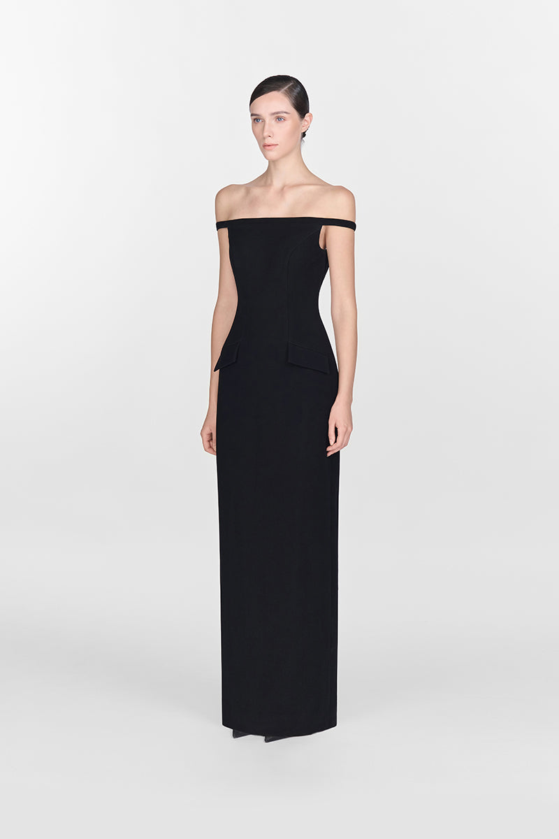 BLACK PEARL BEADED MAXI DRESS - CULT MIA
