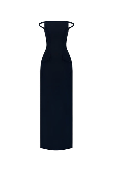 Montsand Black PEARL BEADED MAXI DRESS | Cult Mia