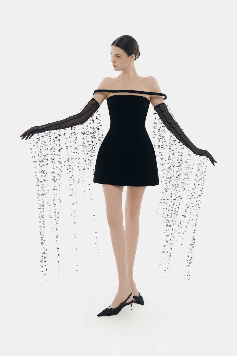 BLACK FLOWERS GLOVES | CULT MIA | Montsand BLACK FLOWERS GLOVES | CULT MIA | Montsand