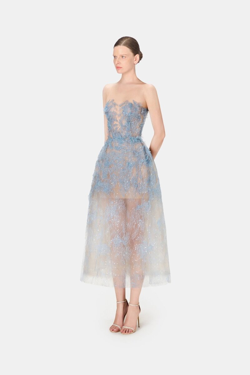 Montsand Blue Beaded Lace Dress | Cult Mia Montsand Blue Beaded Lace Dress | Cult Mia