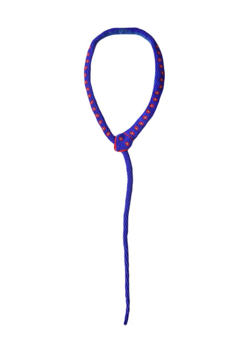 GUARDIAN SNAKE NECKLACE IN BLUE - CULT MIA