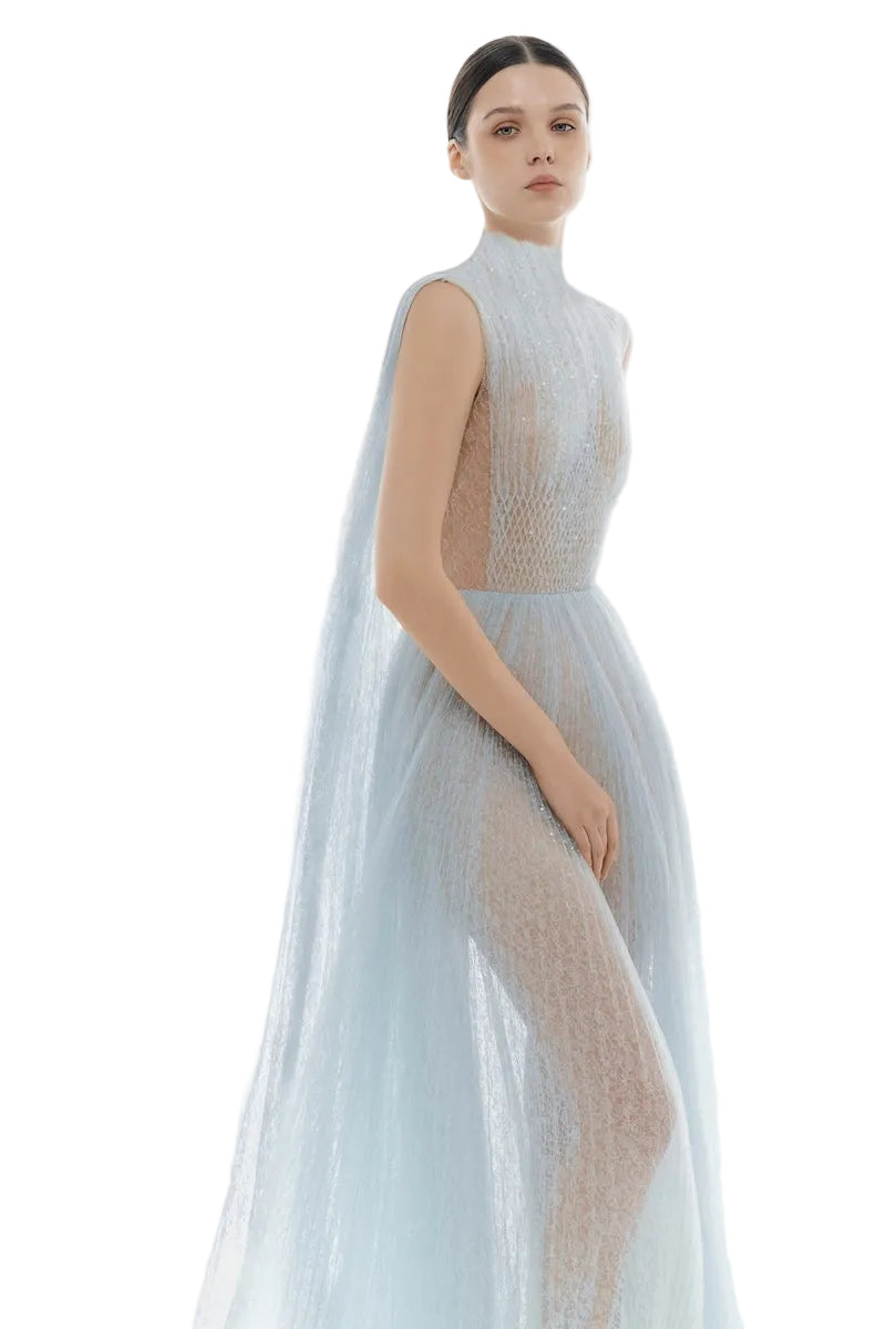 Montsand BLUE SMOCKED LACE MAXI DRESS | Cult Mia Montsand BLUE SMOCKED LACE MAXI DRESS | Cult Mia