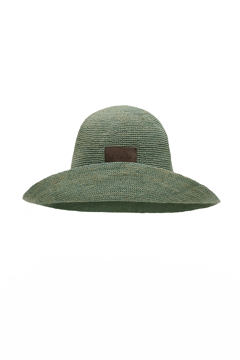Blue bucket hat by LE SH KA featuring a casual, wide-brim design in vibrant blue fabric.
