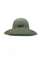 Blue bucket hat by LE SH KA, casual hat with wide brim and blue fabric, perfect for sun protection and stylish outdoor wear.