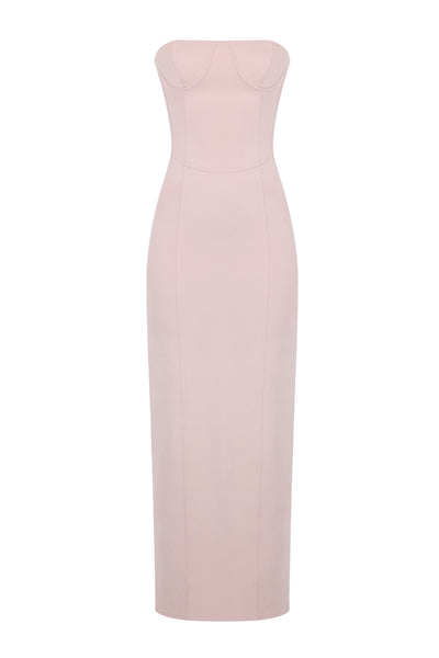 pink bodycon maxi dress Stolen Stores BODYCON DUSTY PINK MAXI DRESS