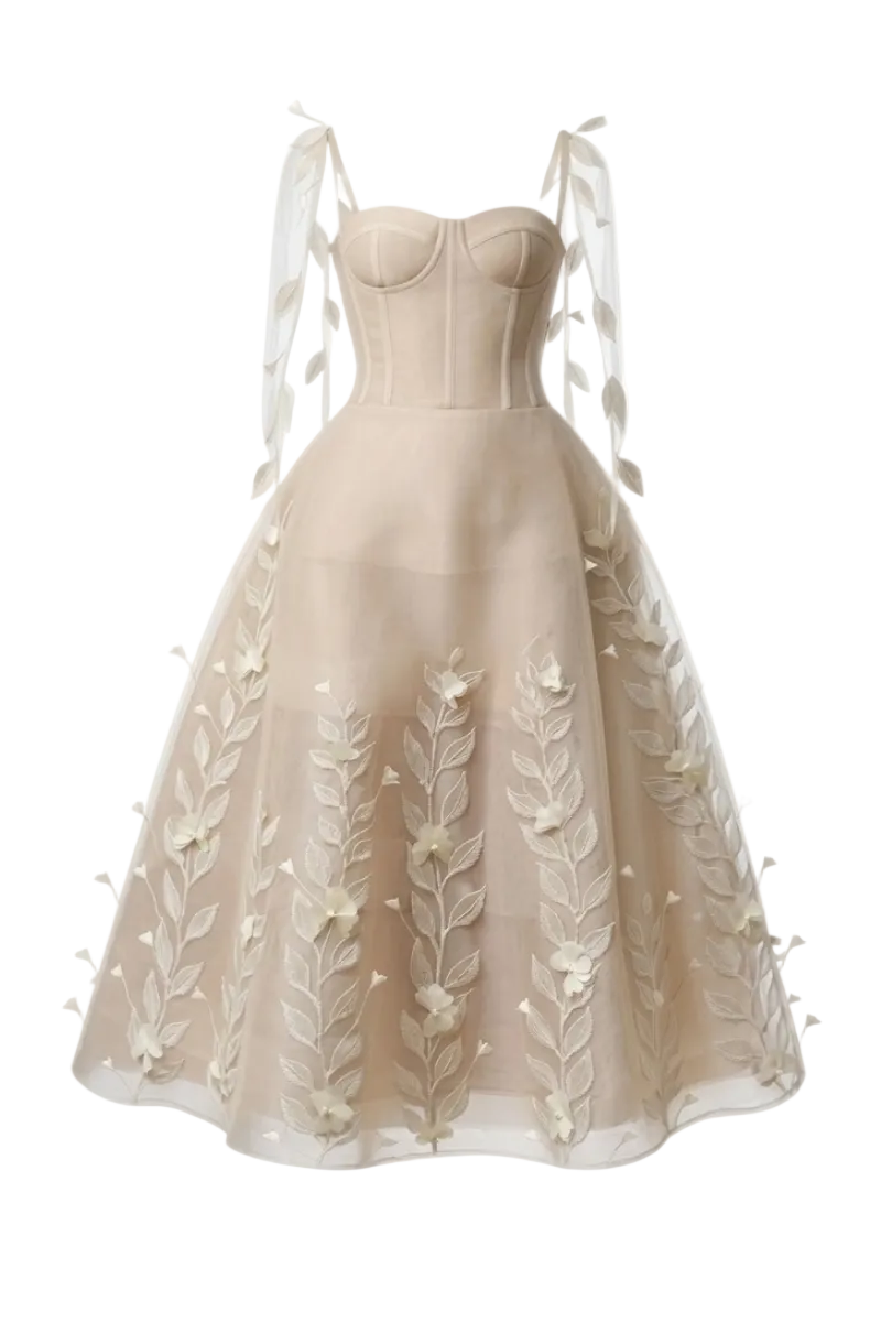 THE BOTANICAL ORGANZA MIDI