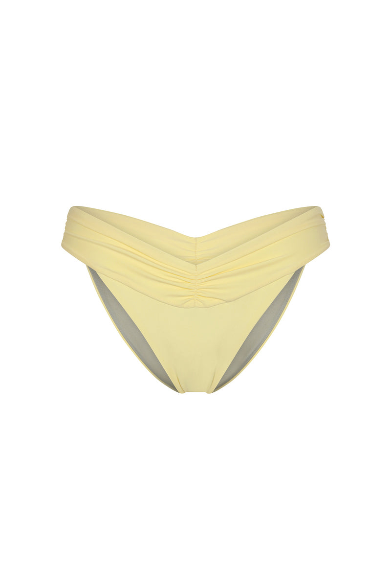 Nelblu Marea bikini bottom in blonde with full coverage, featuring a sleek, seamless design perfect for beachwear.