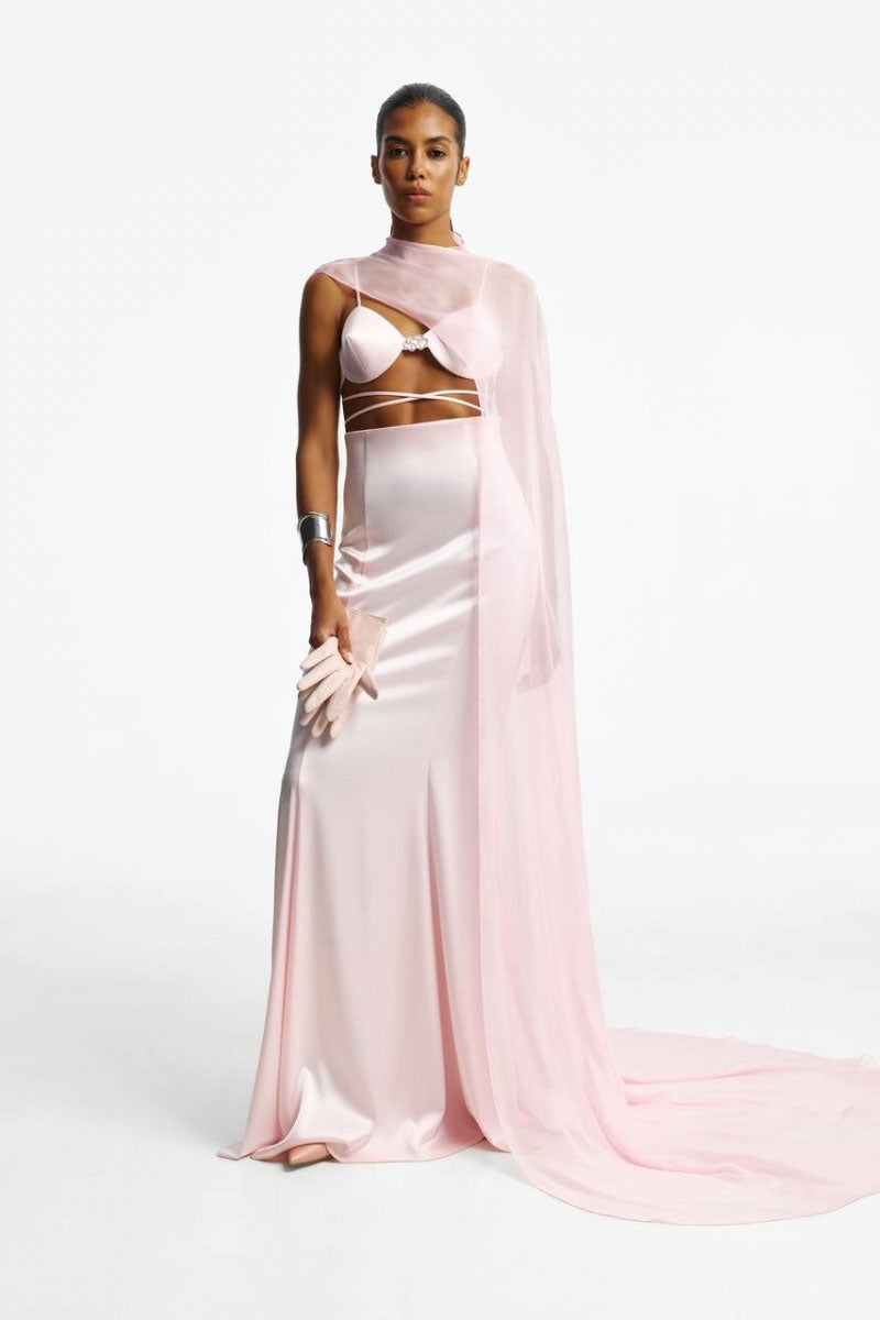 Blush-colored bralette top by Santa Brands, featuring soft fabric and delicate straps, perfect for casual or layered wear.