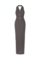 Valenciani NORA halter backless cotton vest and skirt co-ords set displayed on a mannequin, showcasing stylish summer fashion.