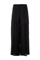 Black Bridge Weave blazer pants by MAZ Manuela Álvarez featuring tailored fit and stylish design, shown on a model.