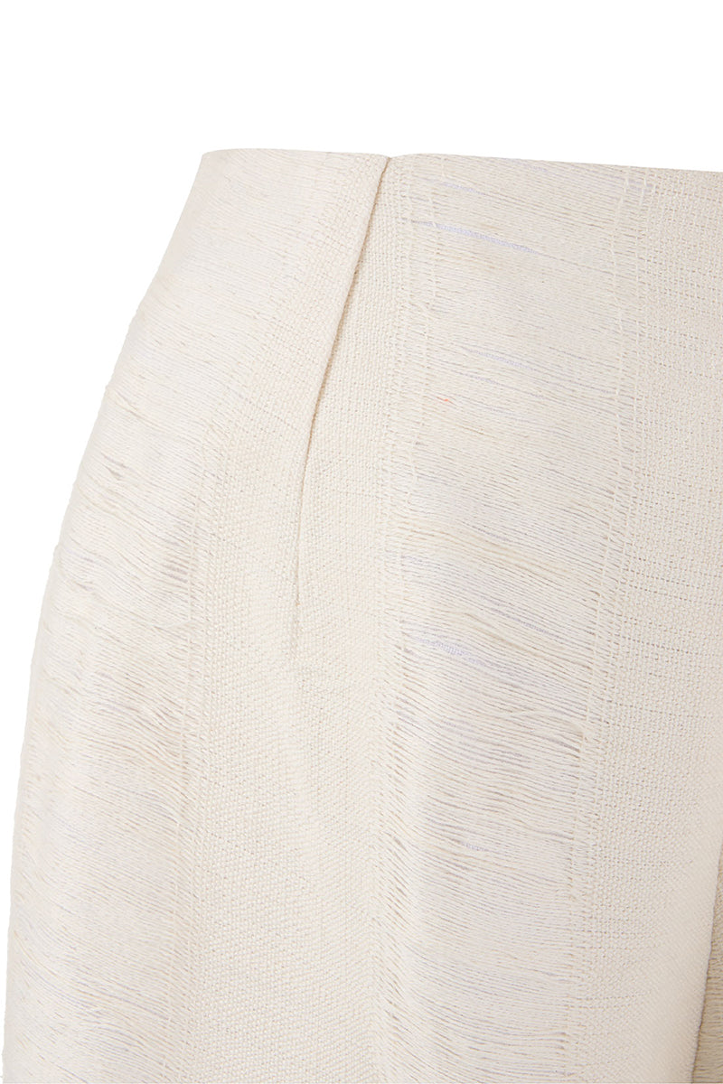Maz Manuela Álvarez ivory Bridge Weave blazer pants, tailored with a sleek, structured fit and classic design.