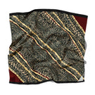 Brown Brocot silk scarf by Amel Batita featuring intricate brocot pattern, lightweight and elegant accessory for any outfit.